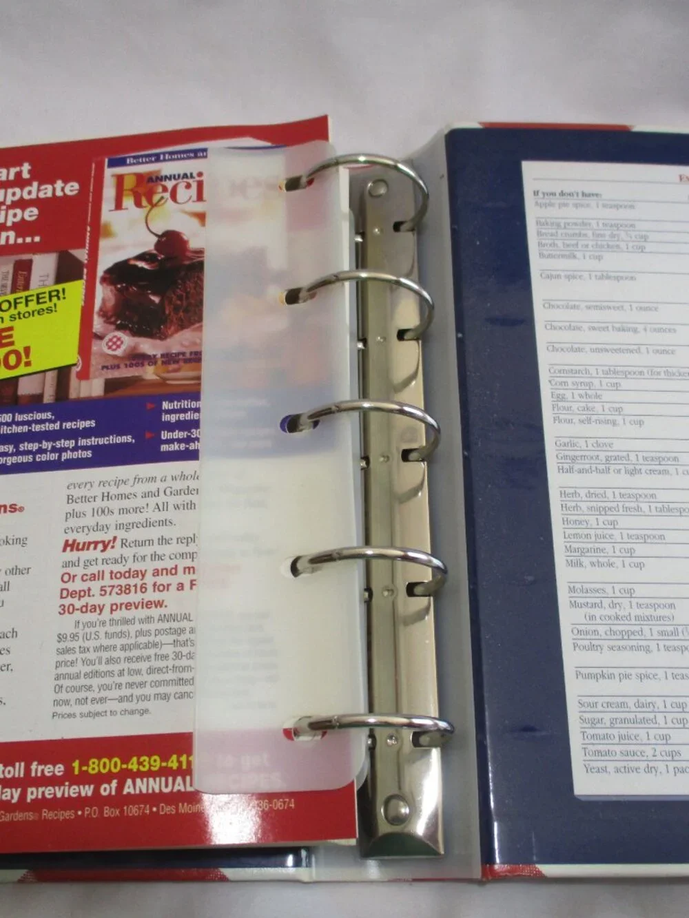 Better Homes & Garden New Cookbook 11th Edition 1996 Meredith Corp. binder